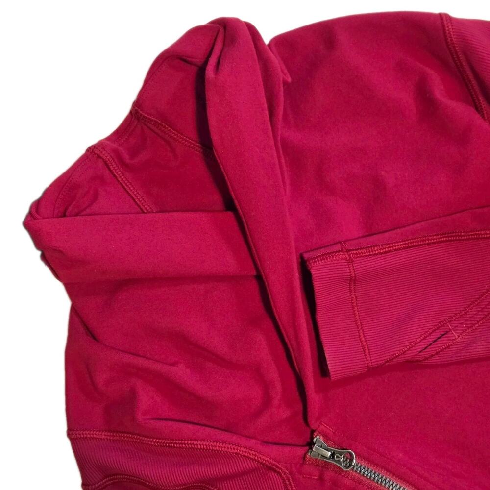 Lululemon Athletica Bhakti Yoga Full Zip Women's Red Jacket SZ 6
